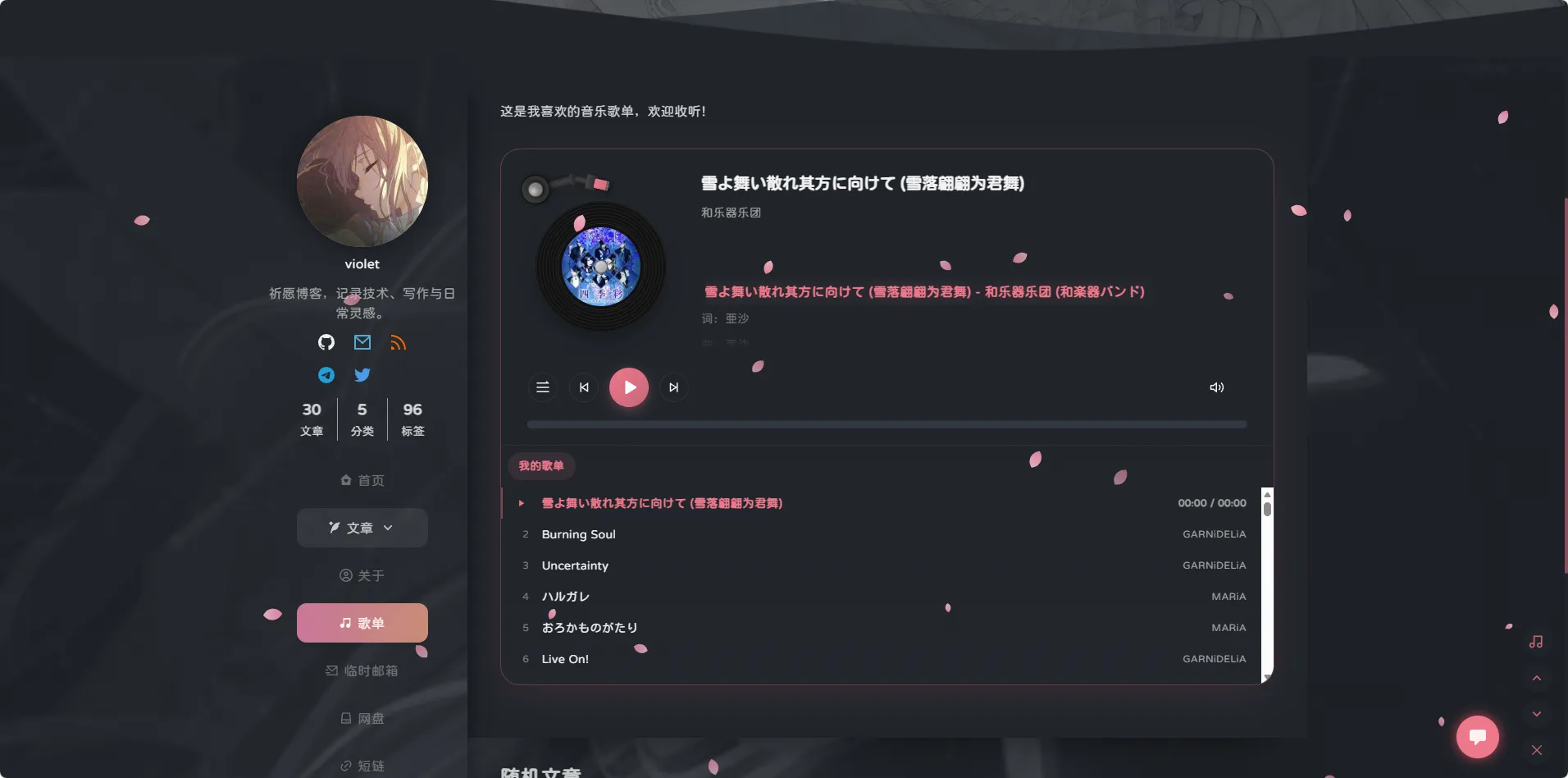歌单页面